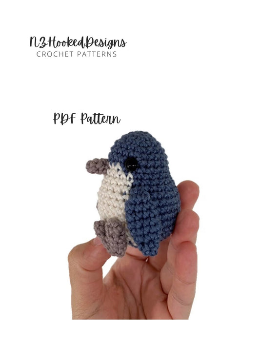 NZ Penguin Crochet Pattern. Blue Penguin Amigurumi Crochet Easy Pattern. Korora Plushie Crochet Digital Pattern.