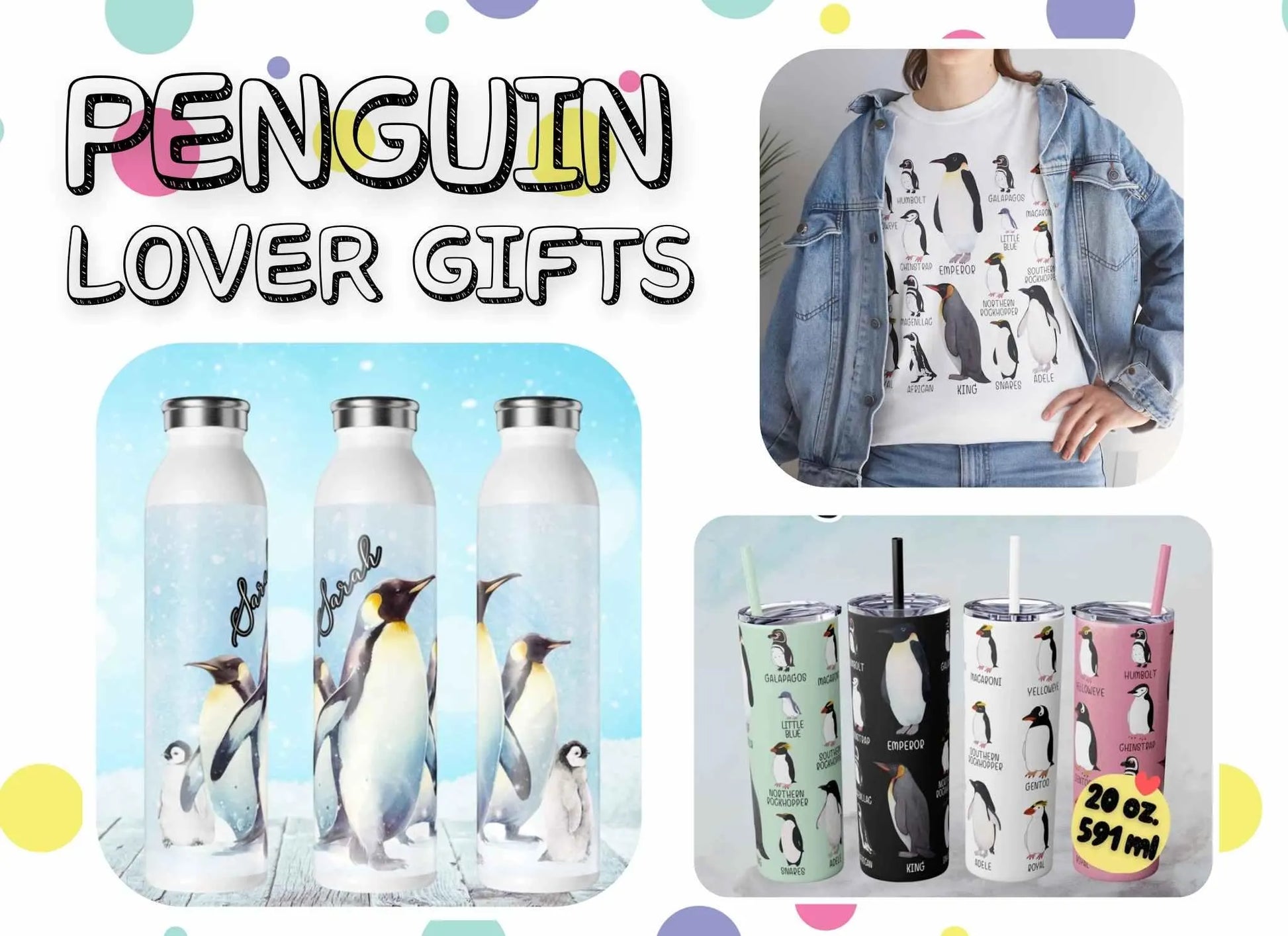 Penguin Mug, Cute Bird Identification Coffee Cup, Penguin Love Gift for Him, Kawaii Tea Cup with Marine Animal, Kids Enamel Camp Mug
