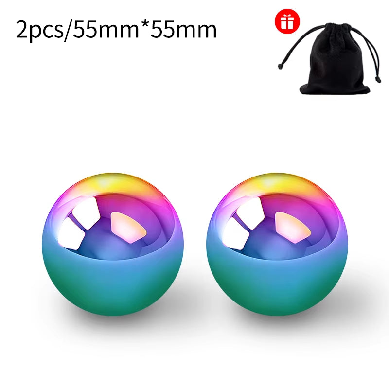 2Pcs Reusable Stainless Steel Ice Cubes Cooling Metal Ice Balls Whiskey Wine Beer Cooler Chilling Stones Bar Tool Accessories