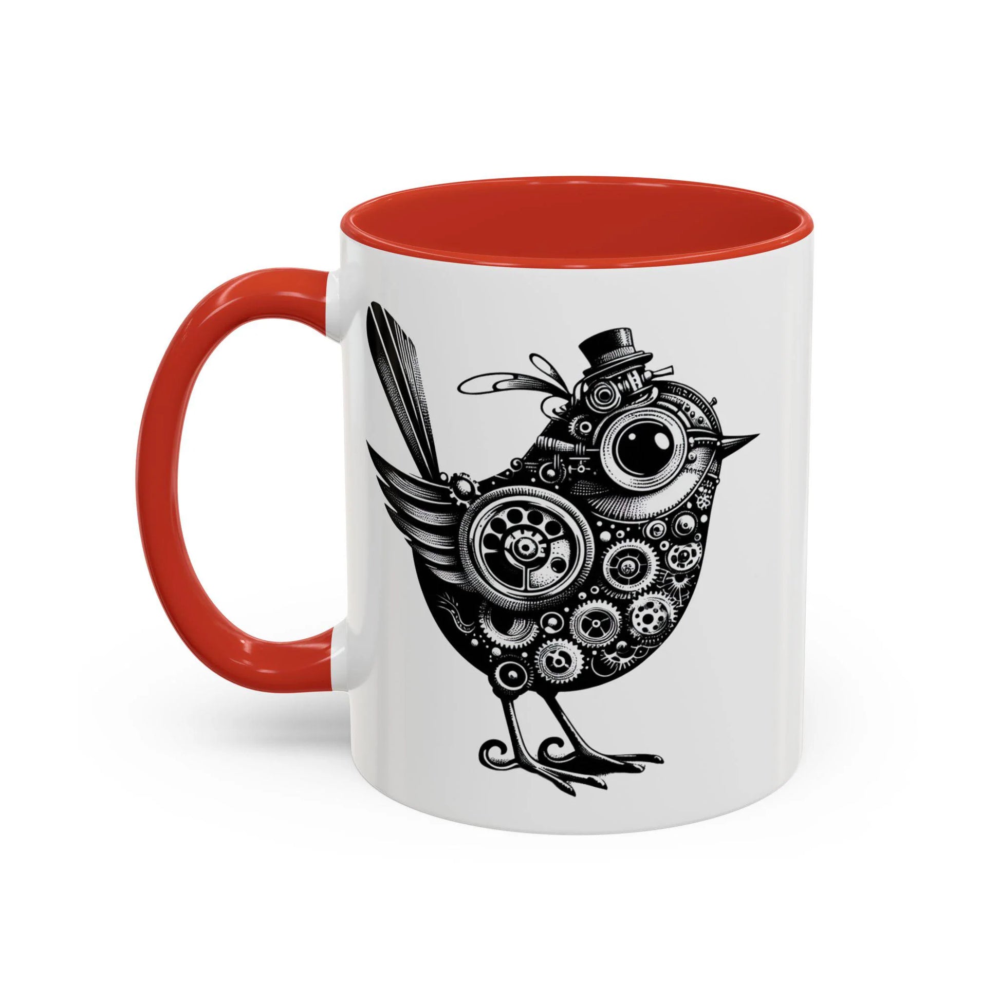 Steampunk Bird Coffee Mug Steampunk Tea Mug Vintage Mug Gift for Friend Mug Bird Mug Animal Lover Mug Quirky Mug Gear Mug for Husband