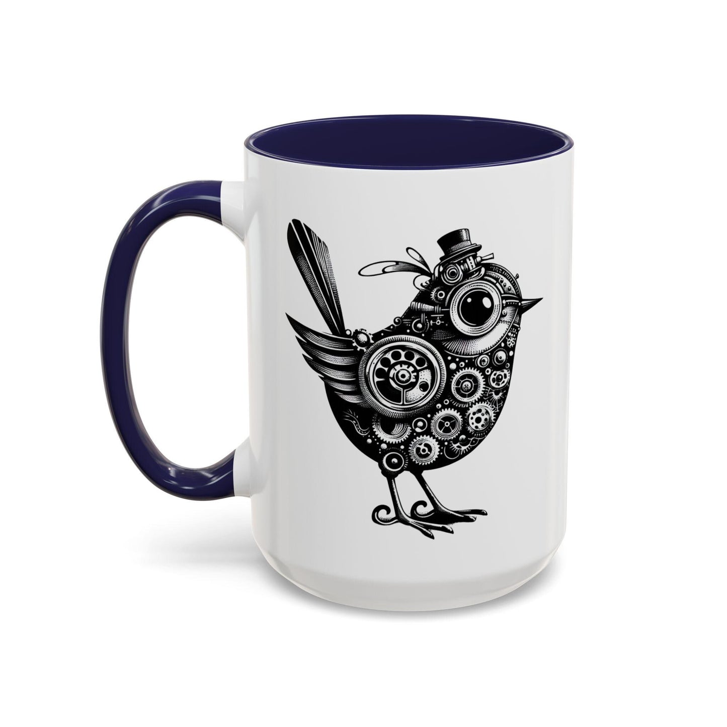 Steampunk Bird Coffee Mug Steampunk Tea Mug Vintage Mug Gift for Friend Mug Bird Mug Animal Lover Mug Quirky Mug Gear Mug for Husband